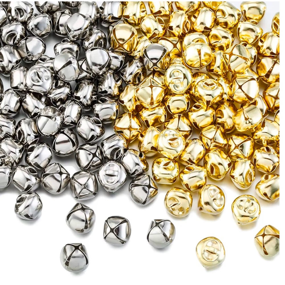 100 Pieces Jingle Bells Bulk for Craft, DIY Christmas Bells for Decoration